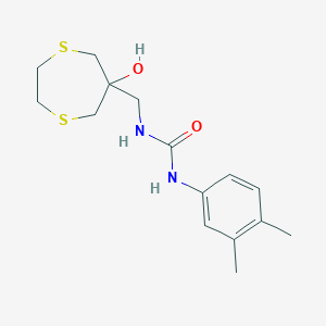 1-(3,4-Dimethylphenyl)-3-[(6-hydroxy-1,4-dithiepan-6-yl)methyl]urea