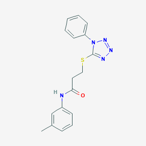 N-(3-methylphenyl)-3-[(1-phenyl-1H-tetraazol-5-yl)sulfanyl]propanamide