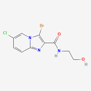 molecular formula C10H9BrClN3O2 B2855404 3-bromo-6-chloro-N-(2-hydroxyethyl)imidazo[1,2-a]pyridine-2-carboxamide CAS No. 1092346-69-4