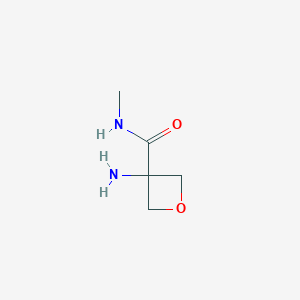 molecular formula C5H10N2O2 B2855406 3-amino-N-methyl-oxetane-3-carboxamide CAS No. 2098000-37-2