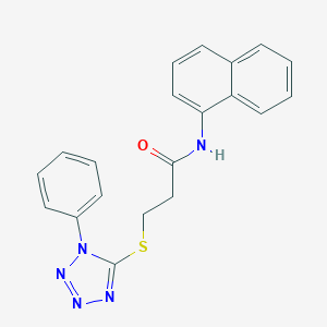 N-(naphthalen-1-yl)-3-[(1-phenyl-1H-tetrazol-5-yl)sulfanyl]propanamide