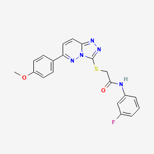 molecular formula C20H16FN5O2S B2855416 N-(3-fluorophenyl)-2-((6-(4-methoxyphenyl)-[1,2,4]triazolo[4,3-b]pyridazin-3-yl)thio)acetamide CAS No. 894054-05-8