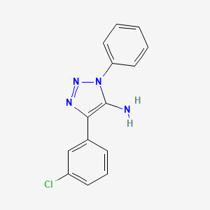 molecular formula C14H11ClN4 B2855418 4-(3-chlorophenyl)-1-phenyl-1H-1,2,3-triazol-5-amine CAS No. 126158-50-7