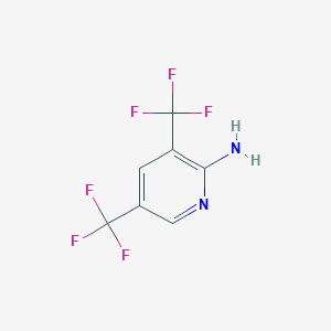 molecular formula C7H4F6N2 B2855421 3,5-Bis(trifluoromethyl)pyridin-2-amine CAS No. 116593-01-2