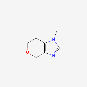 molecular formula C7H10N2O B2855426 1-methyl-1H,4H,6H,7H-pyrano[3,4-d]imidazole CAS No. 2172599-51-6