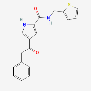 molecular formula C18H16N2O2S B2855427 4-(2-phenylacetyl)-N-(2-thienylmethyl)-1H-pyrrole-2-carboxamide CAS No. 477870-46-5