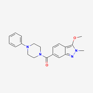 molecular formula C20H22N4O2 B2855429 (3-methoxy-2-methyl-2H-indazol-6-yl)(4-phenylpiperazin-1-yl)methanone CAS No. 1421459-45-1
