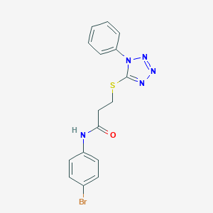 N-(4-bromophenyl)-3-[(1-phenyl-1H-tetraazol-5-yl)sulfanyl]propanamide