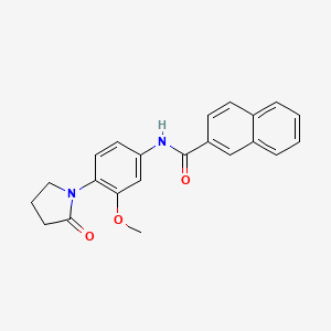 N-(3-methoxy-4-(2-oxopyrrolidin-1-yl)phenyl)-2-naphthamide