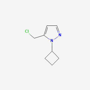 molecular formula C8H11ClN2 B2855437 5-(Chloromethyl)-1-cyclobutyl-1H-pyrazole CAS No. 2137752-38-4