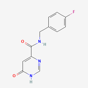 molecular formula C12H10FN3O2 B2855439 N-(4-fluorobenzyl)-6-hydroxypyrimidine-4-carboxamide CAS No. 2034447-20-4