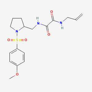 molecular formula C17H23N3O5S B2855444 N1-allyl-N2-((1-((4-methoxyphenyl)sulfonyl)pyrrolidin-2-yl)methyl)oxalamide CAS No. 896286-67-2