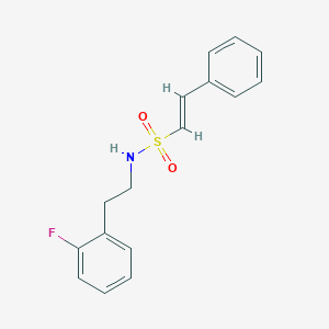 molecular formula C16H16FNO2S B2855448 (E)-N-[2-(2-fluorophenyl)ethyl]-2-phenylethenesulfonamide CAS No. 1090545-61-1