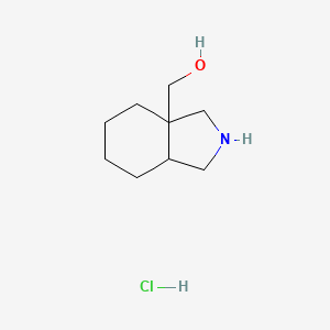 molecular formula C9H18ClNO B2855449 (octahydro-1H-isoindol-3a-yl)methanol hydrochloride CAS No. 1824189-04-9