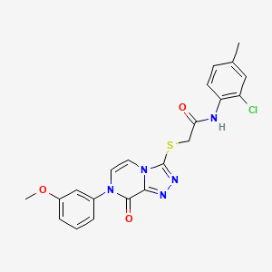 N-(2-chloro-4-methylphenyl)-2-((7-(3-methoxyphenyl)-8-oxo-7,8-dihydro-[1,2,4]triazolo[4,3-a]pyrazin-3-yl)thio)acetamide