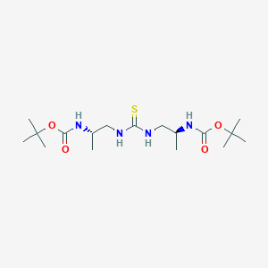 molecular formula C17H34N4O4S B2855465 di-tert-Butyl ((2S,2'S)-(thiocarbonylbis(azanediyl))bis(propane-1,2-diyl))dicarbamate CAS No. 922495-32-7