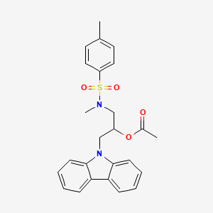 molecular formula C25H26N2O4S B2855469 1-(9H-carbazol-9-yl)-3-(N,4-dimethylphenylsulfonamido)propan-2-yl acetate CAS No. 1105199-15-2