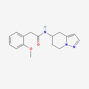 molecular formula C16H19N3O2 B2855478 2-(2-methoxyphenyl)-N-(4,5,6,7-tetrahydropyrazolo[1,5-a]pyridin-5-yl)acetamide CAS No. 2034259-80-6