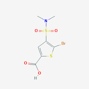 molecular formula C7H8BrNO4S2 B2855479 5-bromo-4-(N,N-dimethylsulfamoyl)thiophene-2-carboxylic acid CAS No. 1098368-35-4