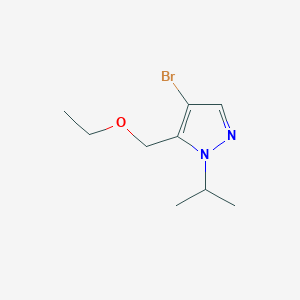 molecular formula C9H15BrN2O B2855481 4-bromo-5-(ethoxymethyl)-1-isopropyl-1H-pyrazole CAS No. 1856045-08-3