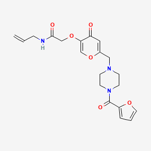 2-[6-[[4-(furan-2-carbonyl)piperazin-1-yl]methyl]-4-oxopyran-3-yl]oxy-N-prop-2-enylacetamide