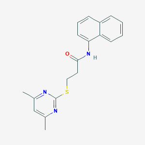 3-[(4,6-dimethyl-2-pyrimidinyl)sulfanyl]-N-(1-naphthyl)propanamide