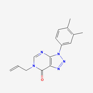 molecular formula C15H15N5O B2855490 3-(3,4-Dimethylphenyl)-6-prop-2-enyltriazolo[4,5-d]pyrimidin-7-one CAS No. 872591-10-1