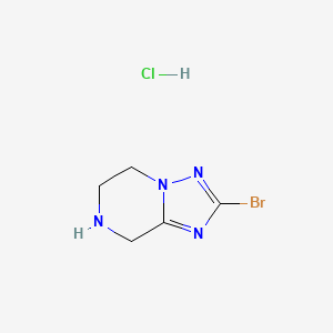 molecular formula C5H8BrClN4 B2855492 2-Bromo-5,6,7,8-tetrahydro-[1,2,4]triazolo[1,5-A]pyrazine hcl CAS No. 2253632-84-5