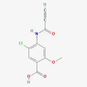 molecular formula C11H8ClNO4 B2855496 5-Chloro-2-methoxy-4-(prop-2-ynamido)benzoic acid CAS No. 1156747-97-5