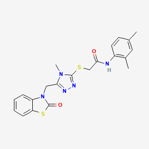 N-(2,4-dimethylphenyl)-2-((4-methyl-5-((2-oxobenzo[d]thiazol-3(2H)-yl)methyl)-4H-1,2,4-triazol-3-yl)thio)acetamide