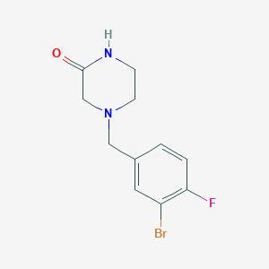 4-(3-Bromo-4-fluorobenzyl)piperazin-2-one