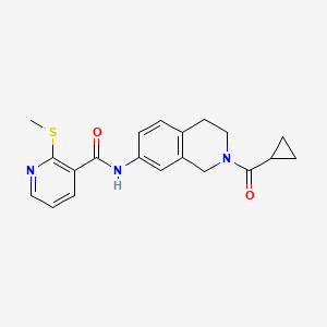 N-(2-(cyclopropanecarbonyl)-1,2,3,4-tetrahydroisoquinolin-7-yl)-2-(methylthio)nicotinamide