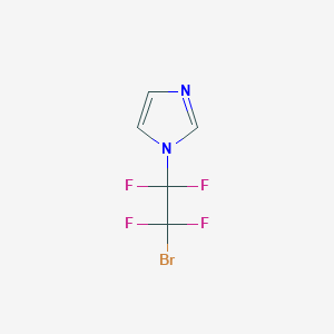 molecular formula C5H3BrF4N2 B2855520 1-(2-bromo-1,1,2,2-tetrafluoroethyl)-1H-imidazole CAS No. 900534-71-6