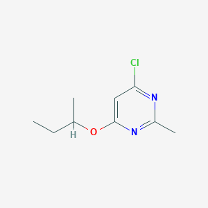 molecular formula C9H13ClN2O B2855524 4-(丁烷-2-氧基)-6-氯-2-甲基嘧啶 CAS No. 1249047-50-4