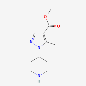 molecular formula C11H17N3O2 B2855529 Methyl 5-methyl-1-piperidin-4-ylpyrazole-4-carboxylate CAS No. 2092390-02-6
