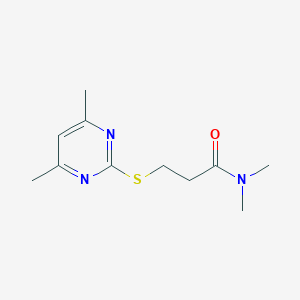 3-[(4,6-dimethyl-2-pyrimidinyl)thio]-N,N-dimethylpropanamide