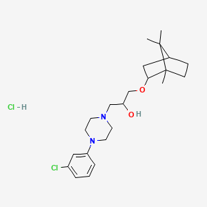1-(4-(3-chlorophenyl)piperazin-1-yl)-3-(((1S,4R)-1,7,7-trimethylbicyclo[2.2.1]heptan-2-yl)oxy)propan-2-ol hydrochloride