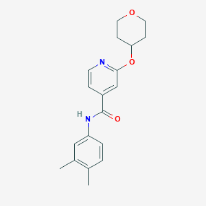 N-(3,4-dimethylphenyl)-2-((tetrahydro-2H-pyran-4-yl)oxy)isonicotinamide