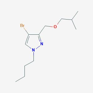 molecular formula C12H21BrN2O B2855539 4-bromo-1-butyl-3-(isobutoxymethyl)-1H-pyrazole CAS No. 1856085-47-6