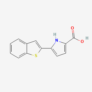 molecular formula C13H9NO2S B2855550 5-(Benzo[b]thiophen-2-yl)-1H-pyrrole-2-carboxylic acid CAS No. 1897771-31-1