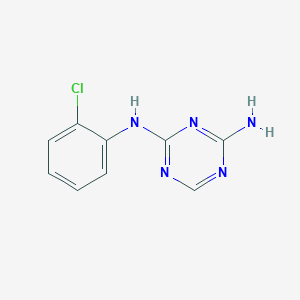 molecular formula C9H8ClN5 B2855554 N-(2-Chlorophenyl)-1,3,5-triazine-2,4-diamine CAS No. 717-92-0