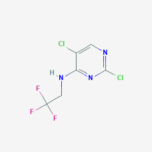 molecular formula C6H4Cl2F3N3 B2855558 2,5-dichloro-N-(2,2,2-trifluoroethyl)pyrimidin-4-amine CAS No. 1215034-20-0