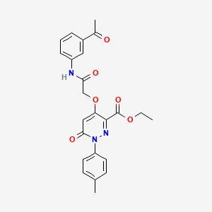 Ethyl 4-(2-((3-acetylphenyl)amino)-2-oxoethoxy)-6-oxo-1-(p-tolyl)-1,6-dihydropyridazine-3-carboxylate
