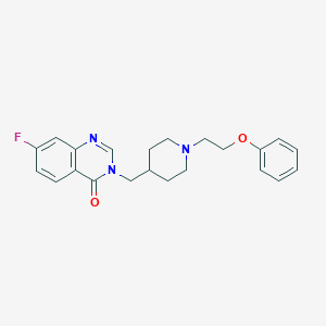 7-Fluoro-3-[[1-(2-phenoxyethyl)piperidin-4-yl]methyl]quinazolin-4-one