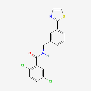 molecular formula C17H12Cl2N2OS B2855569 2,5-dichloro-N-(3-(thiazol-2-yl)benzyl)benzamide CAS No. 1421441-99-7
