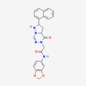 N-(2H-1,3-benzodioxol-5-yl)-2-[2-(naphthalen-1-yl)-4-oxo-4H,5H-pyrazolo[1,5-d][1,2,4]triazin-5-yl]acetamide
