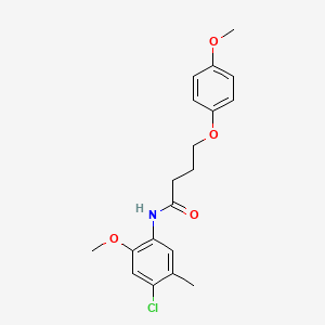 molecular formula C19H22ClNO4 B2855574 N-(4-chloro-2-methoxy-5-methylphenyl)-4-(4-methoxyphenoxy)butanamide CAS No. 433965-44-7