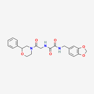 N1-(benzo[d][1,3]dioxol-5-ylmethyl)-N2-(2-oxo-2-(2-phenylmorpholino)ethyl)oxalamide