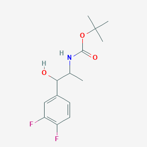 tert-butyl N-[1-(3,4-difluorophenyl)-1-hydroxypropan-2-yl]carbamate