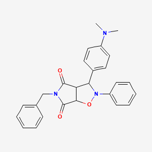 5-benzyl-3-(4-(dimethylamino)phenyl)-2-phenyldihydro-2H-pyrrolo[3,4-d]isoxazole-4,6(5H,6aH)-dione